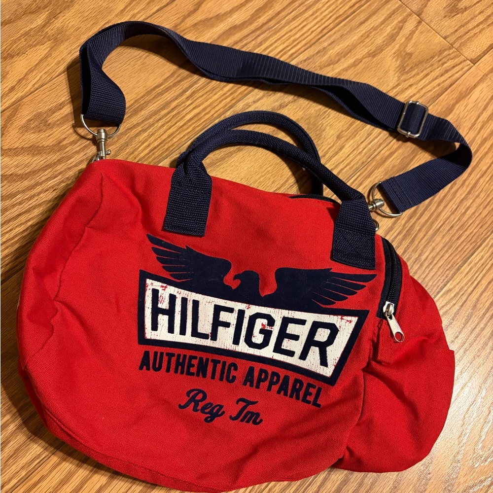 Tommy Hilfiger Red Mini Duffle Bag Handbag Purse
